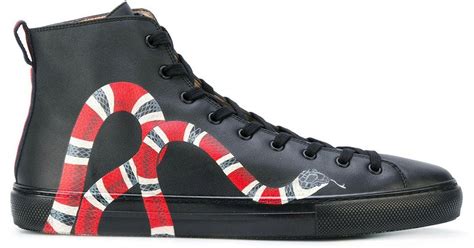 gucci black snake high tops|gucci high top sneakers.